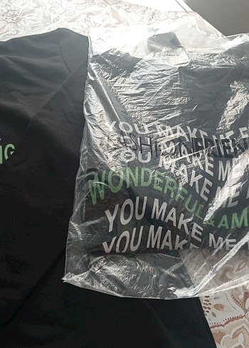 Beyaz Baskılı Kadın Tişörtü, Kısa Kollu, Salaş - Görsel 9