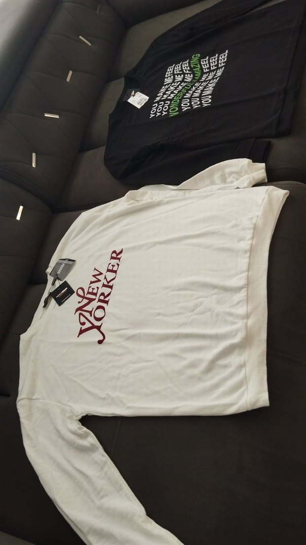 Beyaz Baskılı Kadın Tişörtü, Kısa Kollu, Salaş - Görsel 5