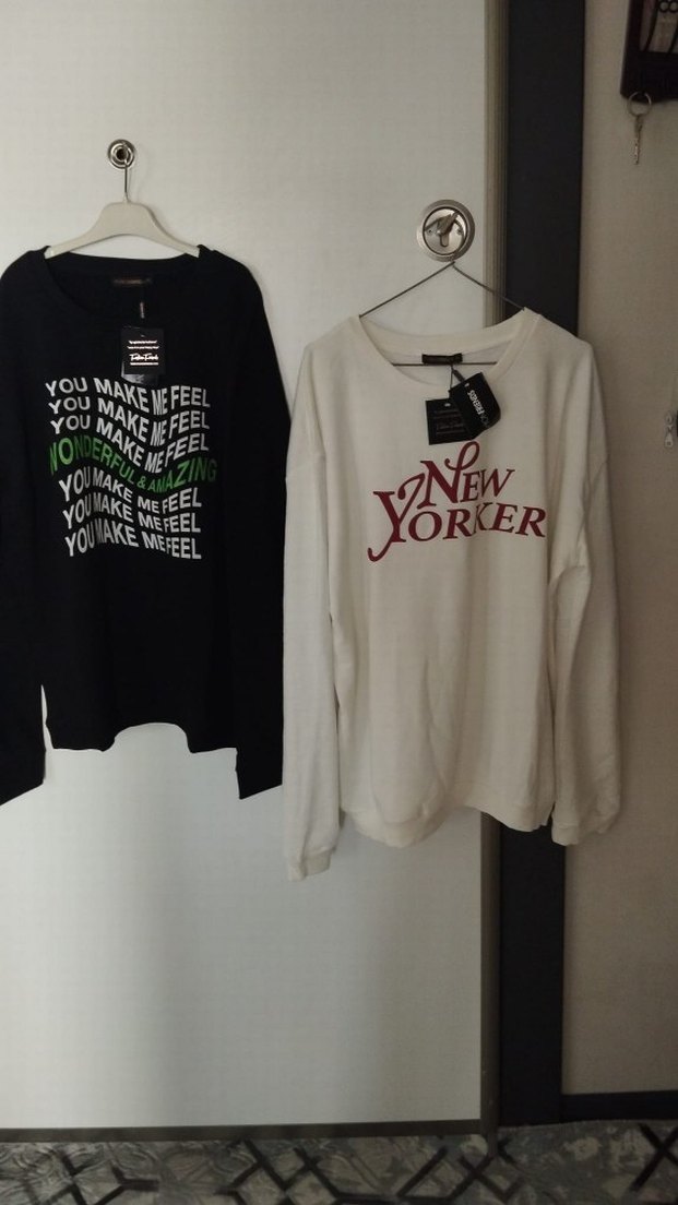 Beyaz Baskılı Kadın Tişörtü, Kısa Kollu, Salaş - Görsel 2