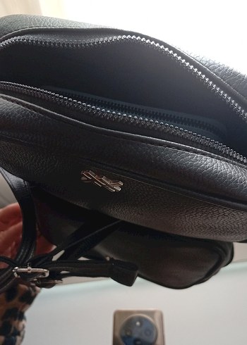 Kadın Siyah Deri Minimalist Çanta - Görsel 2