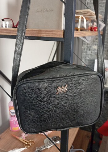 Kadın Siyah Deri Minimalist Çanta - Görsel 4