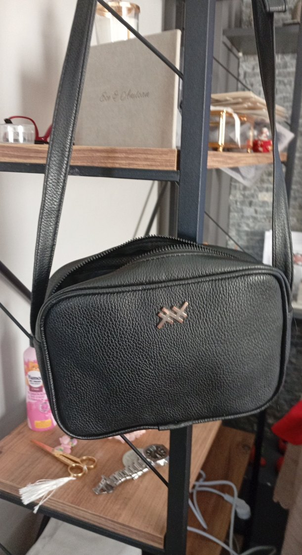 Kadın Siyah Deri Minimalist Çanta - Görsel 4