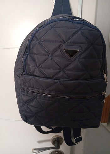 lacivert Yılan Desenli Kadın Sırt Çantası ışıktan dola - Görsel 7