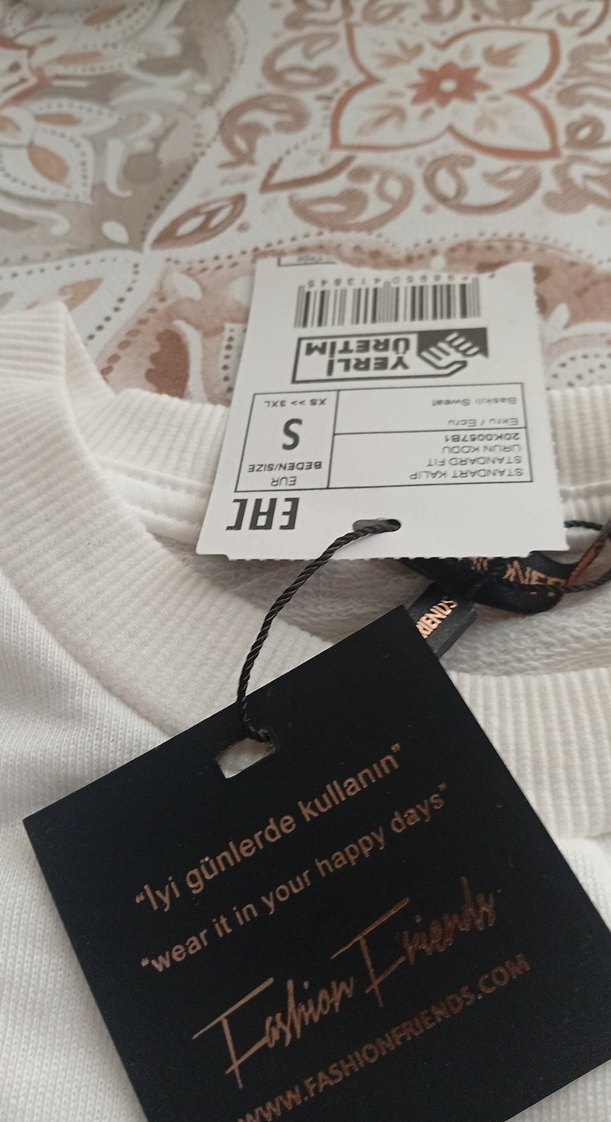 Beyaz Uzun Kollu New Yorker Sweatshirt. - Görsel 5