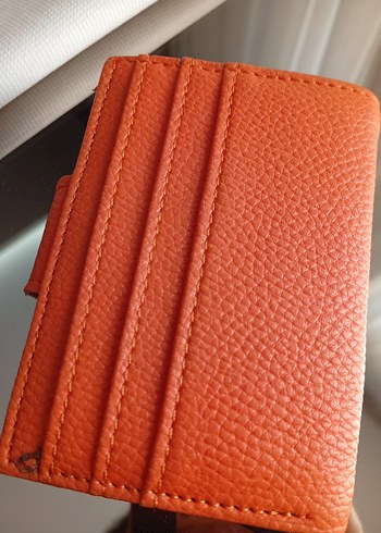 Turuncu Parlak Deri Kadın Çanta ve Cüzdan - Görsel 6