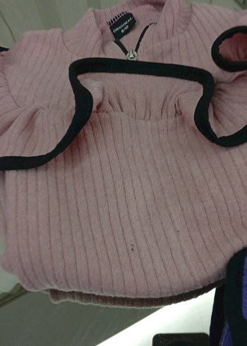 Mor Fitilli Kız Çocuk Triko Hırka - Görsel 2