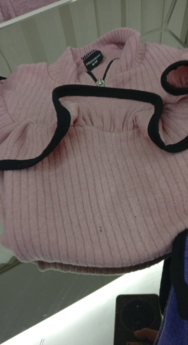 Mor Fitilli Kız Çocuk Triko Hırka - Görsel 2