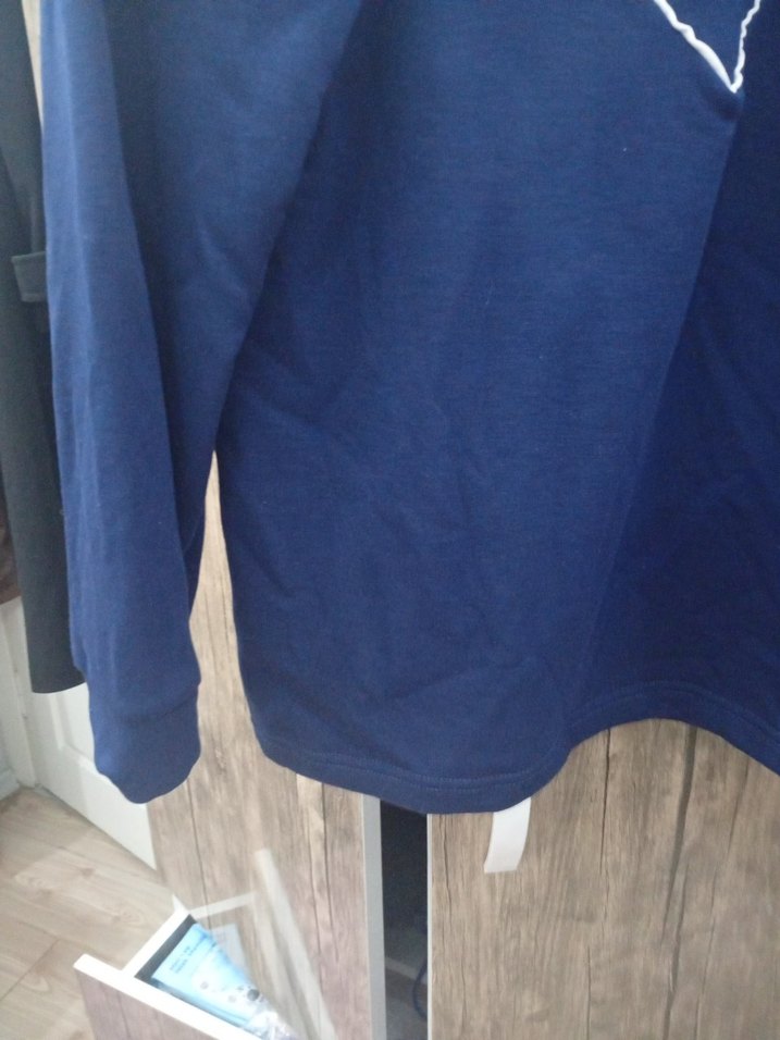 lacivert eşofman takımı alt  geniş kesim üst l beden - Görsel 2