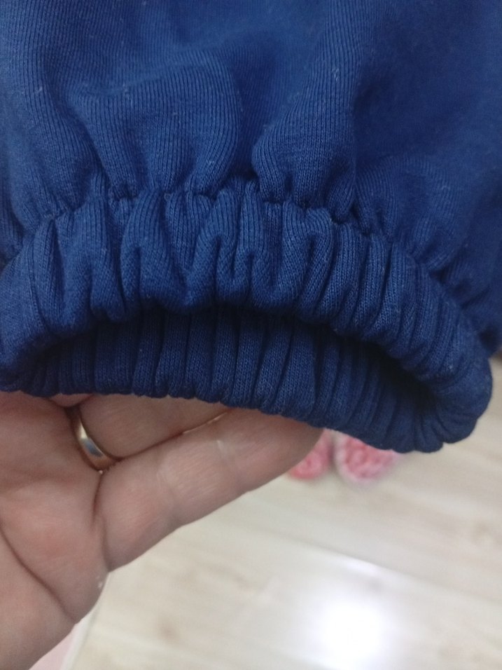 lacivert eşofman takımı alt  geniş kesim üst l beden - Görsel 3