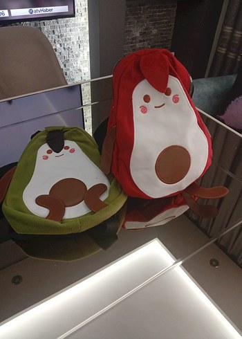 1 adeta fiyatı Renkli Peluş Avokado  çanta - Görsel 2