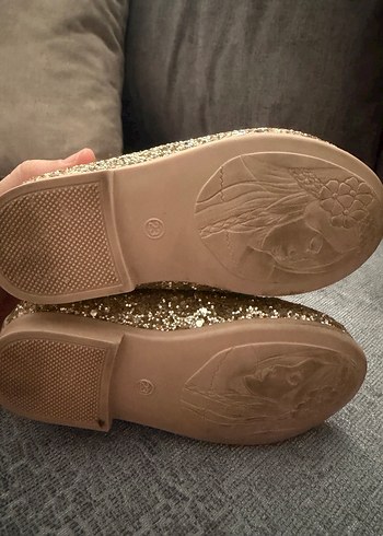 Kız Çocuk Parlak Altın Simli Babet - Görsel 4