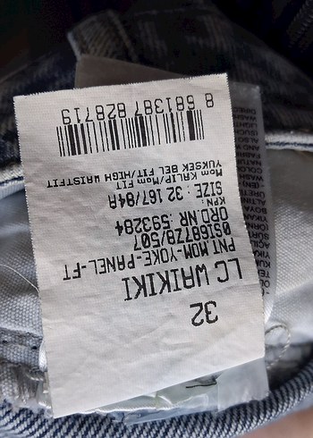 Kadın Mavi Bol Kesim Midi Jean 32beden - Görsel 3