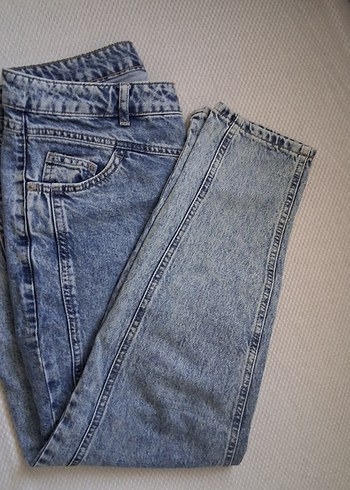 Kadın Mavi Bol Kesim Midi Jean 32beden - Görsel 2