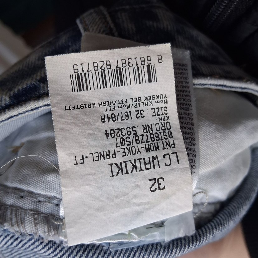 Kadın Mavi Bol Kesim Midi Jean 32beden - Görsel 3