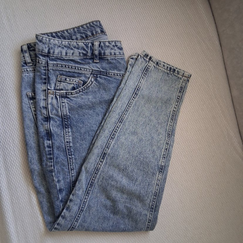 Kadın Mavi Bol Kesim Midi Jean 32beden - Görsel 2