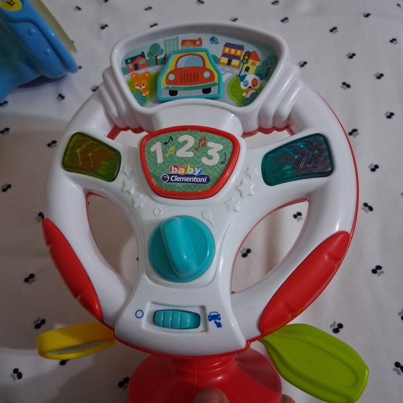 Renkli Bebek Müzikli Oyuncak Direksiyon vantuzlu yemek arkadaşı - Görsel 2