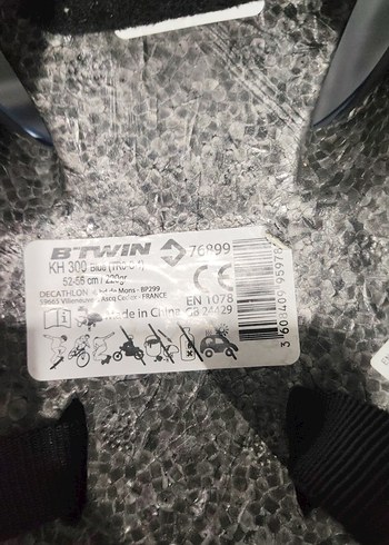 Mavi Plastik Çocuk Bisiklet Kaskı Velcro Bantlı - Görsel 4