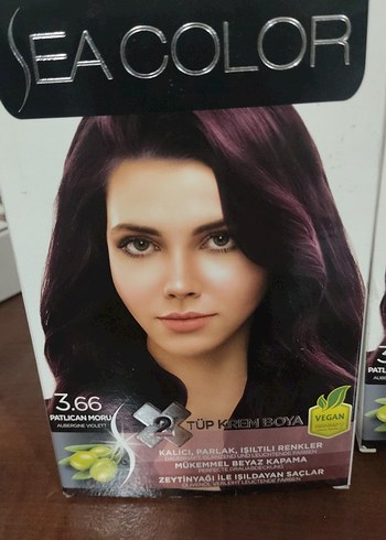 Sea Color Saç Boyası 3.66 Patlıcan Moru - Görsel 2