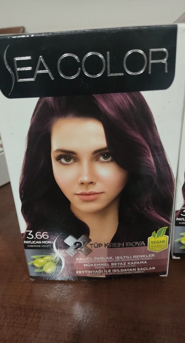 Sea Color Saç Boyası 3.66 Patlıcan Moru - Görsel 2