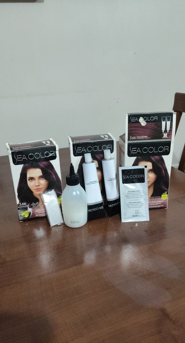 SEACOLOR Saç Boyası 3.66 Patlıcan  Moru Tonu - Görsel 3