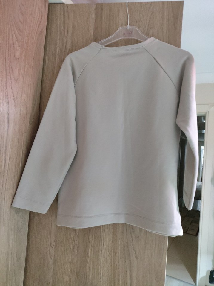 Baskılı Gri Bej Kız Sweatshirt - Görsel 2