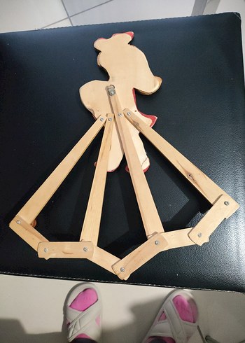 Renkli Ahşap Kız Figürlü Askılık - Görsel 4