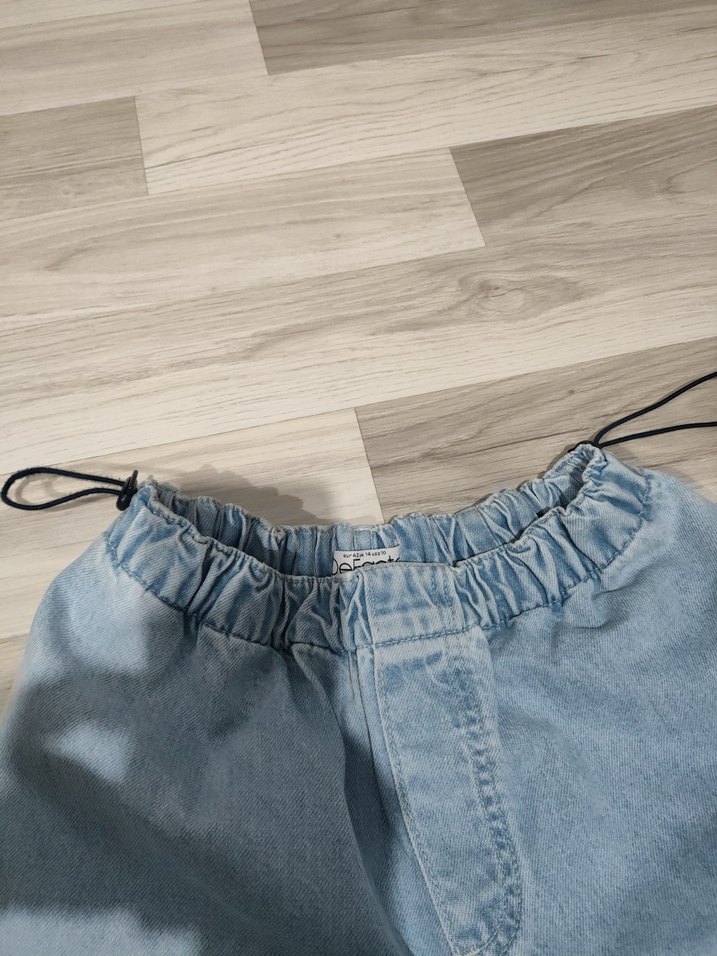 Açık Mavi Bol Kesim Kot Pantolon - Görsel 4