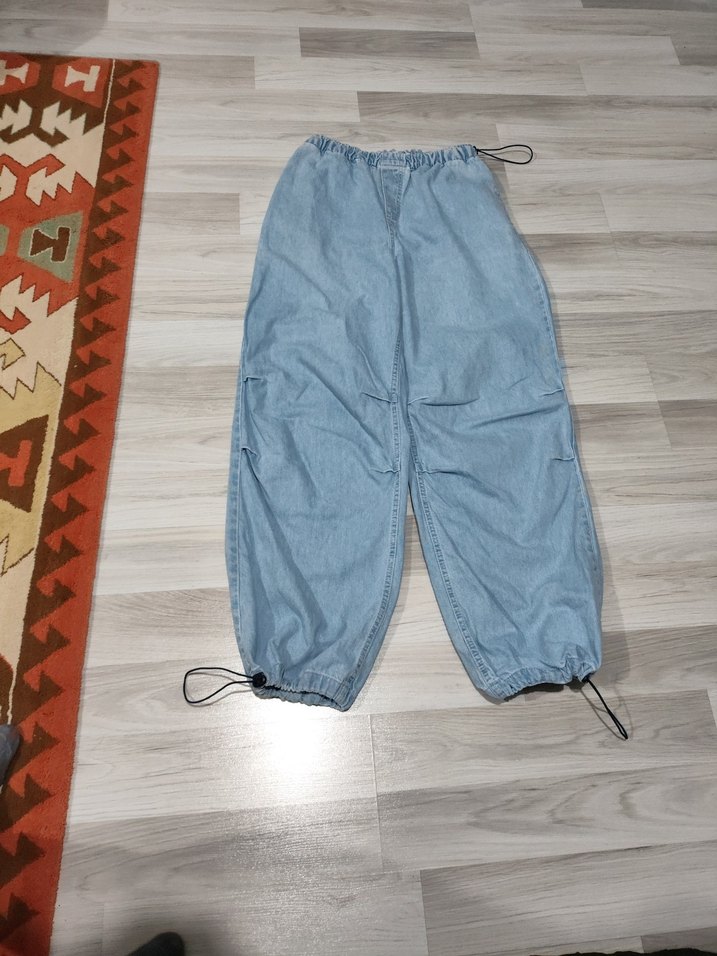 Açık Mavi Bol Kesim Kot Pantolon - Görsel 2