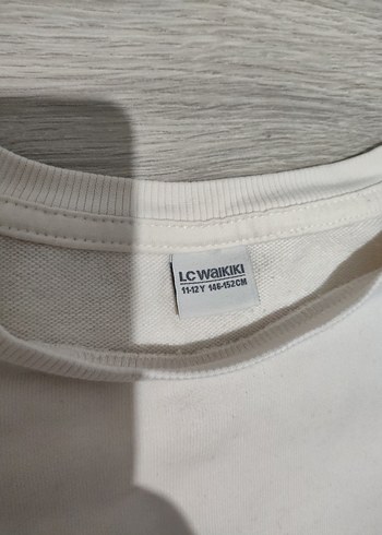 Renkli Baskılı Kadın Beyaz Sweatshirt - Görsel 4