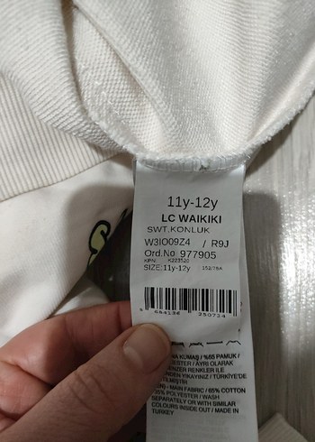 Renkli Baskılı Kadın Beyaz Sweatshirt - Görsel 5