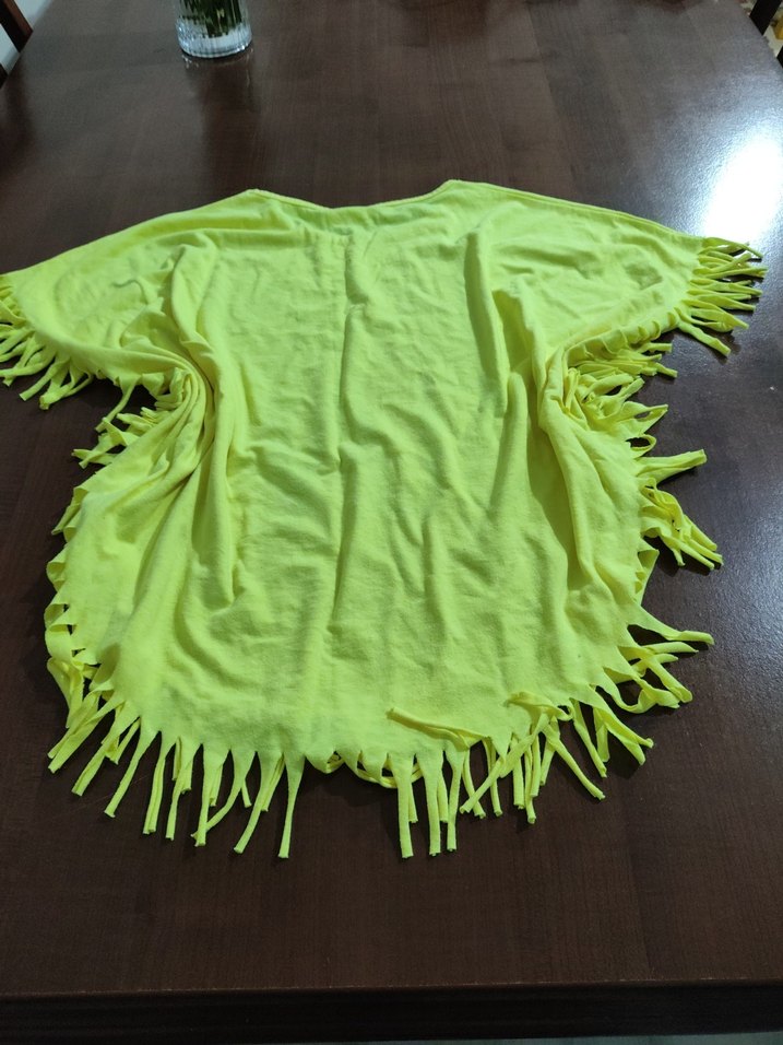 Sarı Püsküllü Bohem Kız Tişörtü - Görsel 4