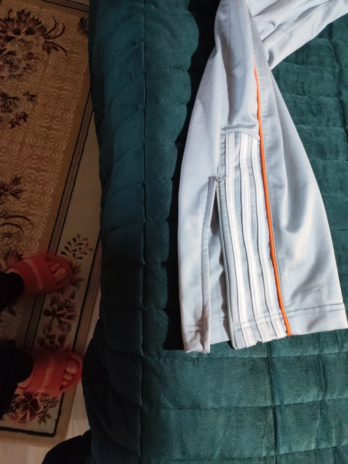 ADİDAS ORİJİNAL Kadın Gri Fermuarlı Rahat Eşofman Altı - Görsel 5