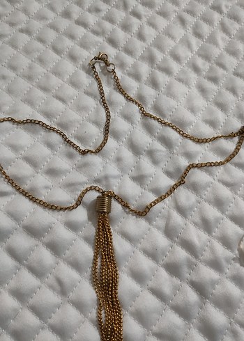 Uzun Zincir Detaylı Bohem Kadın Kolye - Görsel 3