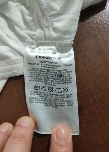 Kadın Beyaz  Midi Tişört - Görsel 5