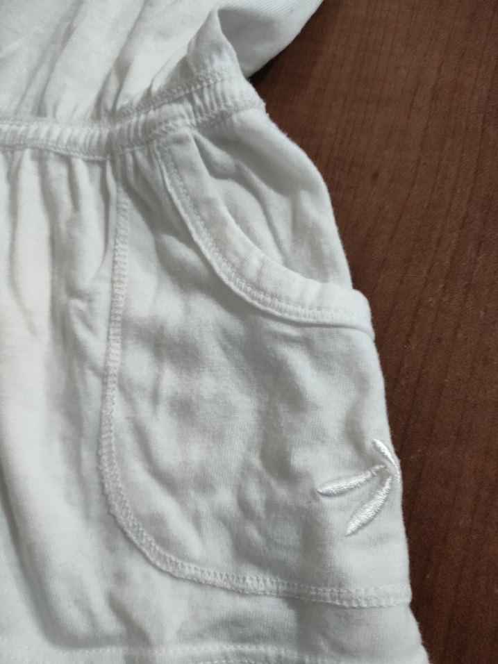 Kadın Beyaz  Midi Tişört - Görsel 2