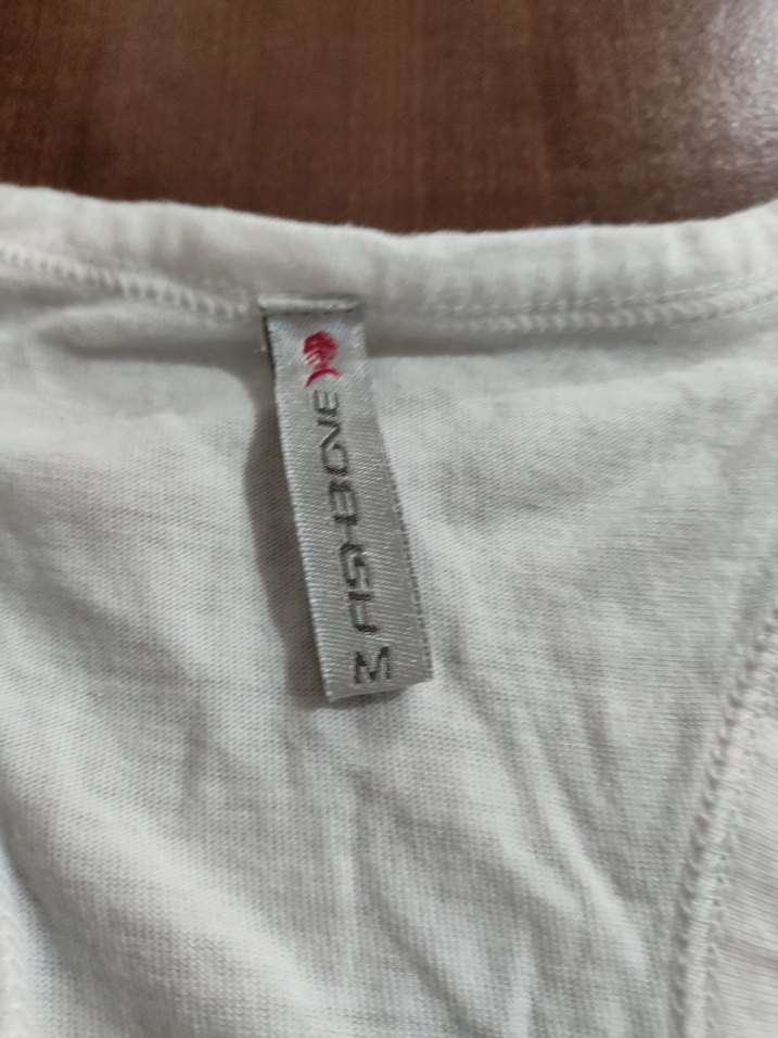 Kadın Beyaz  Midi Tişört - Görsel 4