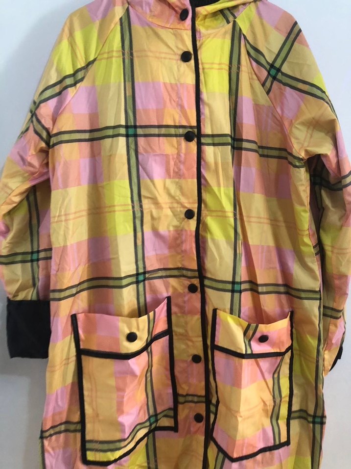 Pastel Renkli Uzun Bağcıklı Streetwear Yağmurluk - Görsel 2