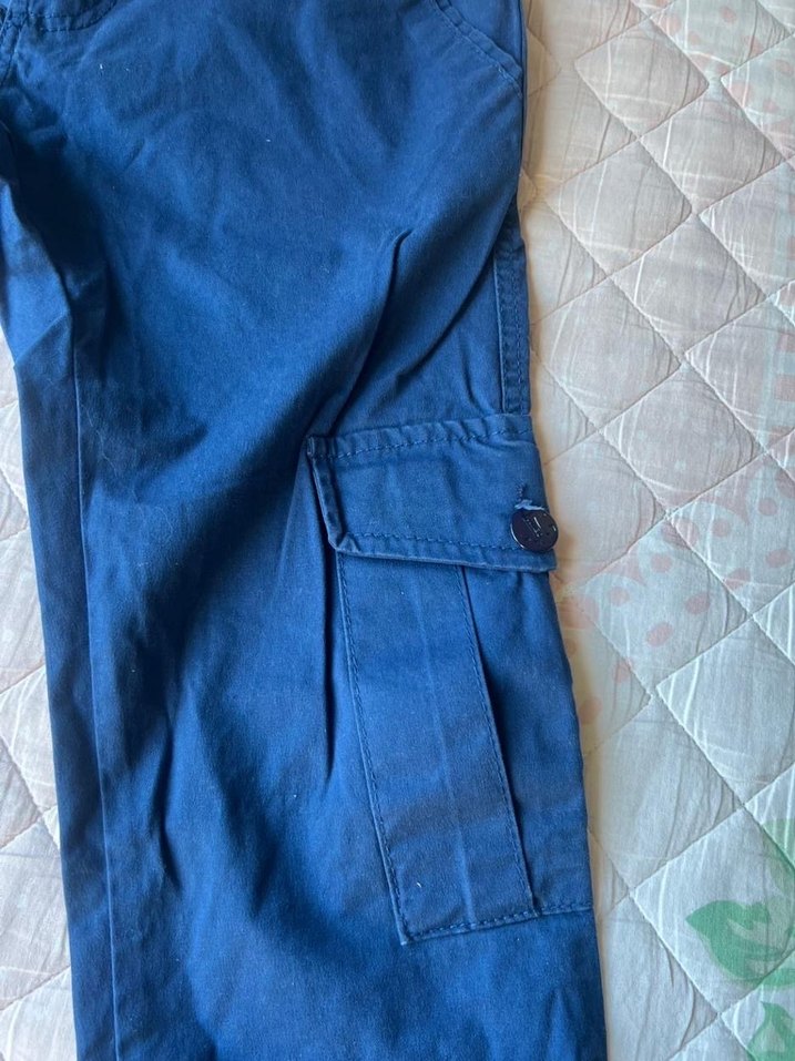 Erkek Çocuk Mavi Bol Kesim Denim Pantolon - Görsel 3
