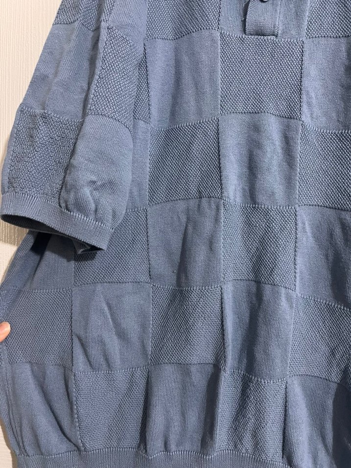 Gri Erkek Keten Polo Tişört Loose Fit - Görsel 2