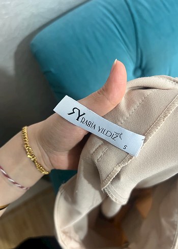 Bej Midi Keten Kadın Kumaş Pantolon - Görsel 4