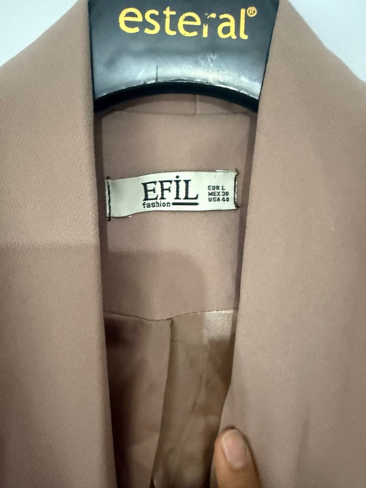 Bej Kemerli Kadın Ceket - Görsel 5