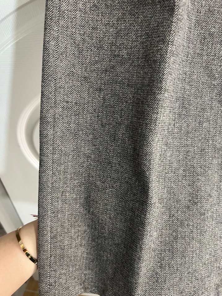 Gri Midi Kumaş Kadın Pantolon - Görsel 3