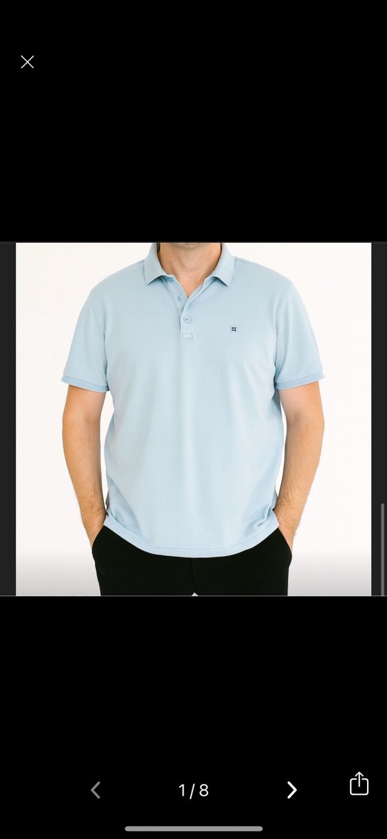 Erkek Gri Kısa Kollu Polo Yaka Tişört - Görsel 5