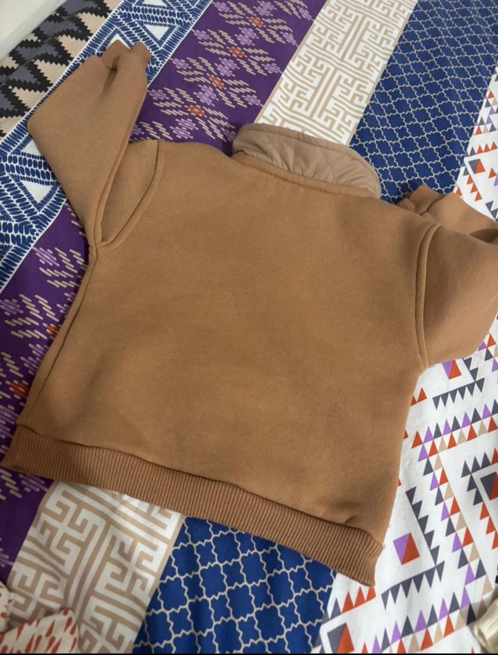 Kahverengi Erkek Çocuk Fermuarlı Sweatshirt - Görsel 2