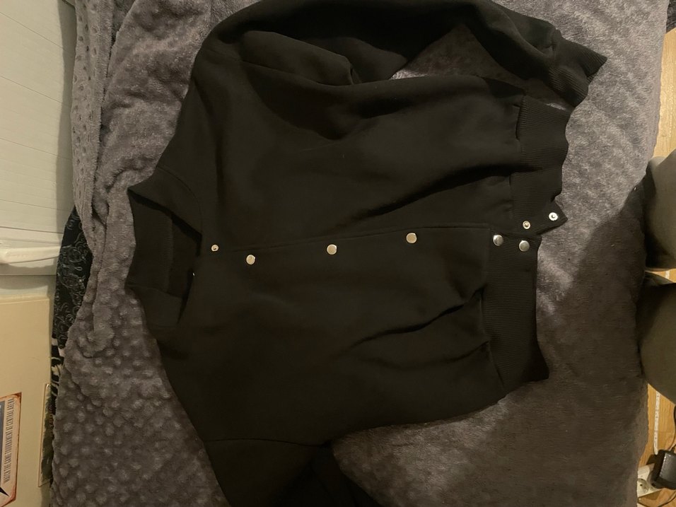 Fermuarlı Siyah Baskılı Sokak Stili Köpek Kıyafeti - Görsel 2