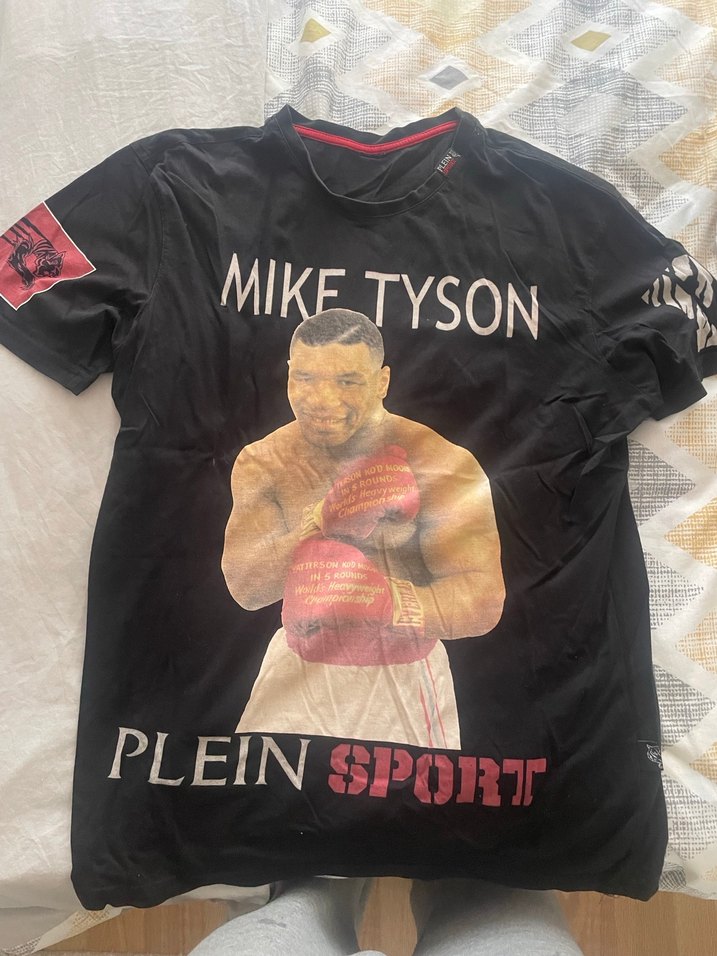 Mike Tyson Baskılı Siyah Erkek Tişört - Görsel 3