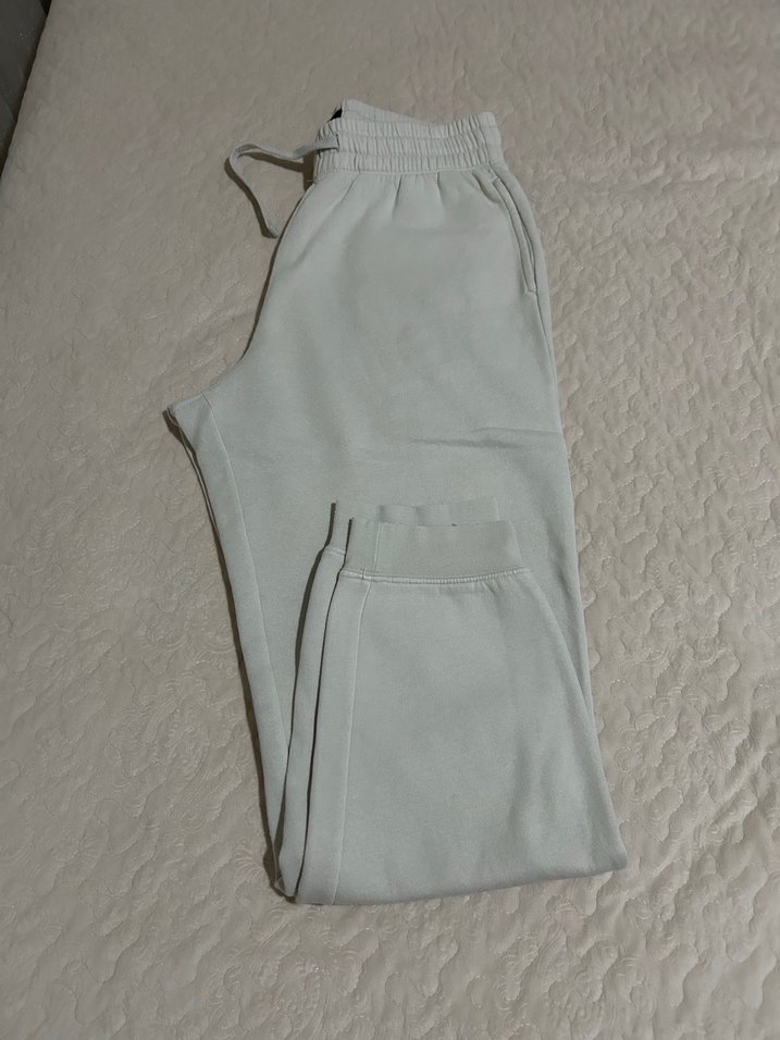 H&M Beyaz Pamuklu Erkek Eşofman Altı - Görsel 3