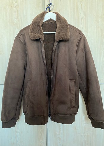 Defacto Kahverengi Süet Kürklü Erkek Ceket - Görsel 3