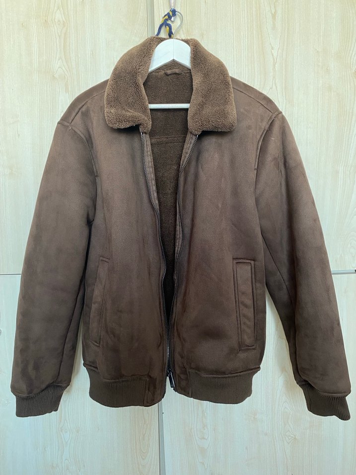 Defacto Kahverengi Süet Kürklü Erkek Ceket - Görsel 3