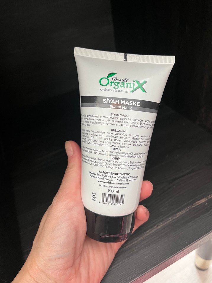 Organix Siyah Yüz Maskesi - Görsel 2